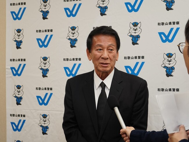杉良太郎特別防犯対策監が和歌山県海南警察署を訪問　県民に特殊詐欺被害について警鐘