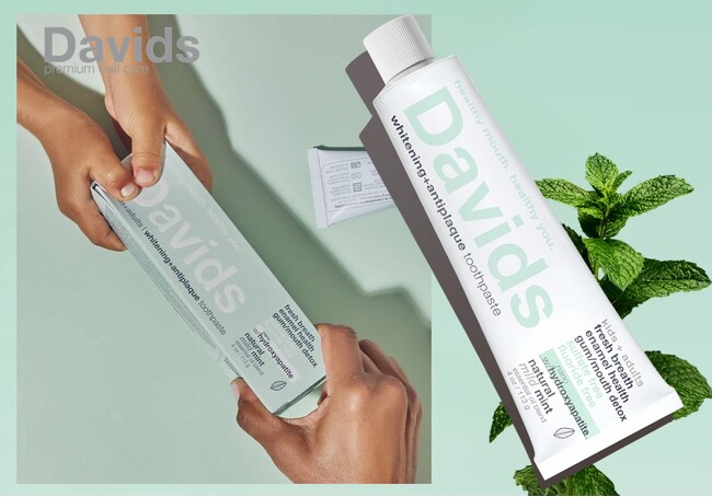 100%ナチュラルなホワイトニング歯みがきDavidsからナノヒドロキシアパタイト配合のマイルドミントフレーバーが新登場！
