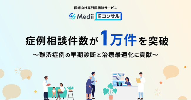 Medii Eコンサルでの症例相談件数が1万件を突破