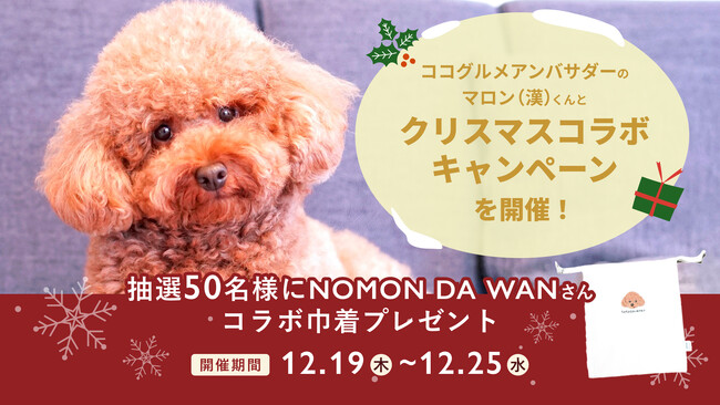 ココグルメと人気Youtuberマロン(漢)のクリスマスコラボ企画をスタート