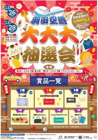 羽田空港第1・第2ターミナルにて、大大大抽選会を開催！