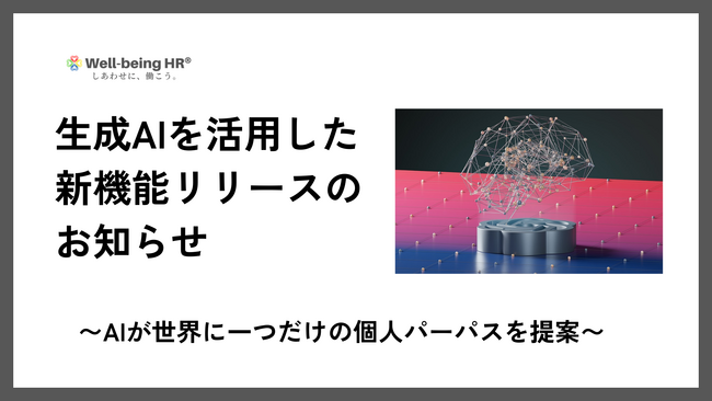 企業のウェルビーイング経営 導入支援AZent、Well-being HR(R)内に生成AIを活用した新機能を実装。日本初*、AIによる個人パーパスの言語化を実現。