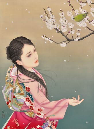 【銀座 蔦屋書店】日本画家、宮崎 優の個展「四季のいろどり」を12月28日（土）より開催。日本の美と、女性のしなやかさを秘めた美しさを、繊細な線と柔らかな色彩で表現。