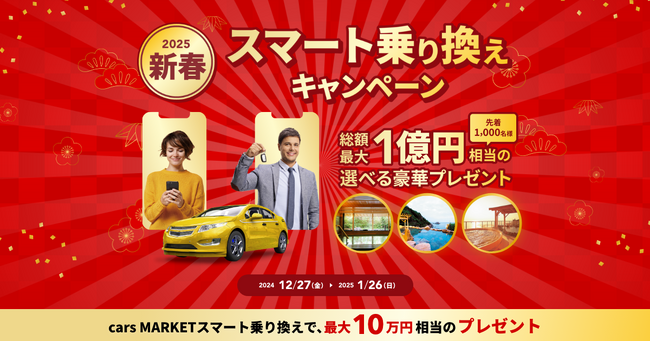 「新春スマート乗り換えキャンペーン2025」総額最大1億円相当プレゼントキャンペーン開催