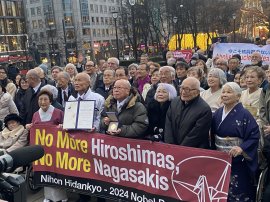 ノーベル平和賞を受賞した日本被団協代表団 ノーベル平和賞を受賞した日本被団協代表団