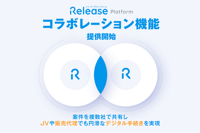 レリーズプラットフォーム、デベロッパー向けに電子契約・案件管理を強化　業界初となるJV、販売代理など複雑な販売形態にも対応できる「コラボレーション機能」をリリース
