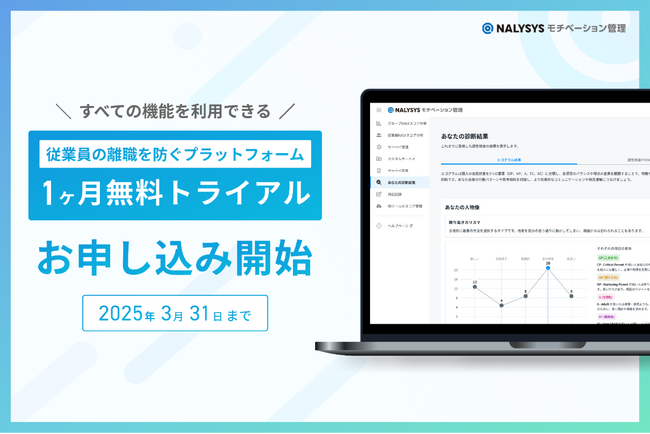 HR系SaaSプロダクト「NALYSYS（ナリシス）」、無料トライアルキャンペーンを1月8日よりスタート