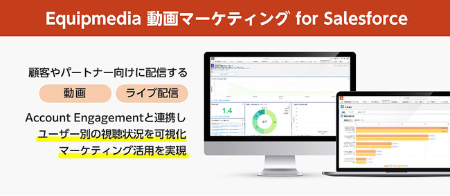 Salesforce上でAccount Engagementと連携しユーザー別視聴ログのマーケティング活用を可能にするアプリ「Equipmedia動画マーケティングfor Salesforce」を公開