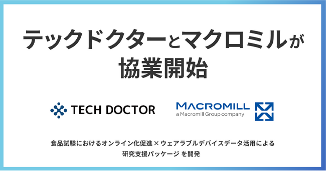 テックドクターとマクロミルが協業開始
