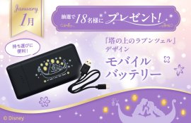 2025年1月『塔の上のラプンツェル』デザインモバイルバッテリー 2025年1月『塔の上のラプンツェル』デザインモバイルバッテリー