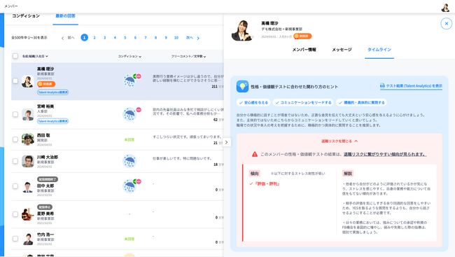 離職予防ツール『HR OnBoard』が新機能搭載！2025年1月9日（木）から、適性テスト『Talent Analytics』との連携開始。