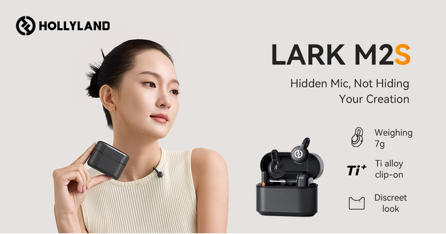 システムファイブ、衣装に自然に馴染むロゴ無しシンプルデザインの超小型ワイヤレスマイク Hollyland「Lark M2S」国内販売を開始！