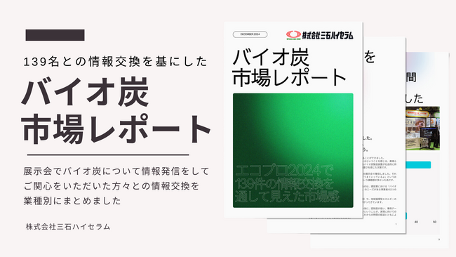 【脱炭素の切り札】株式会社三石ハイセラム、バイオ炭の市場レポートを作成