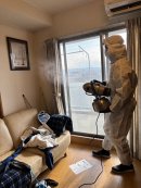 オゾン消臭機を使用した消臭・除菌作業 オゾン消臭機を使用した消臭・除菌作業