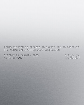 【ルイ・ヴィトン】2025秋冬メンズ・コレクション ショー、1月21日にパリで開催
