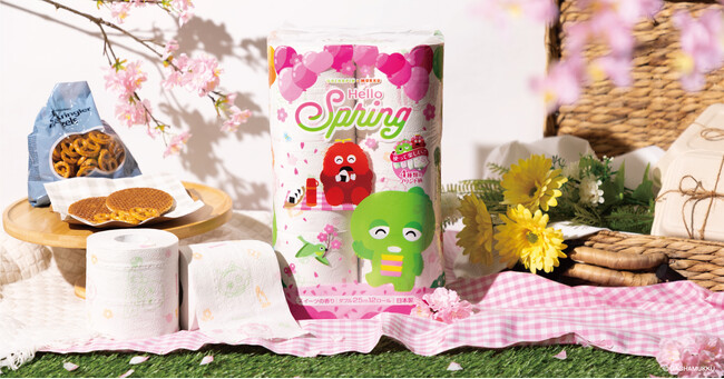 ガチャピン・ムックの春限定デザイントイレットペーパーがリニューアル発売！