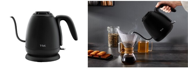 プロのように注げる、倒れてもお湯がこぼれにくいドリップケトル 「カフェ ロック 0.8L」発売