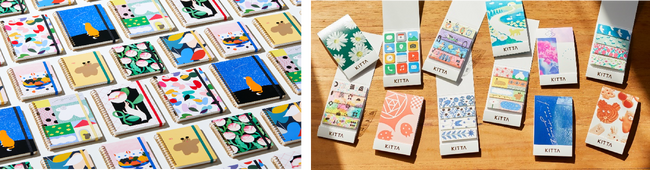 手帳のように使えるノート「HITOTOKI NOTE（ヒトトキノート）」とちいさく持てるマスキングテープ「KITTA(キッタ)」に新ラインアップを追加