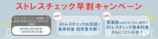 産業衛生サポート(株)ストレスチェック全事業場義務化の方針に向けて、導入早割キャンペーンを実施
