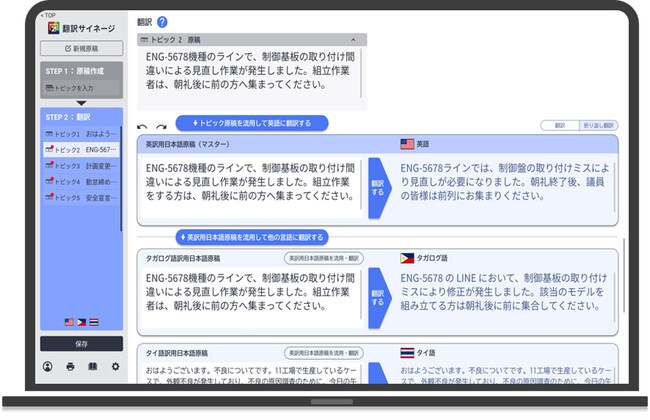 多言語での円滑なコミュニケーションを実現する「翻訳サイネージ(TM)」発売