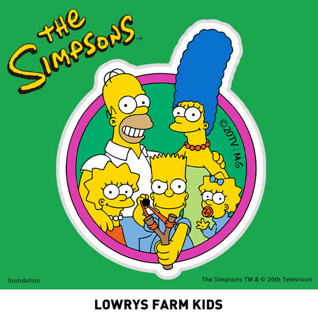 LOWRYS FARM KIDSが世界中で大人気のアニメ『ザ・シンプソンズ』 コレクションを2025年1月17日（金）から予約販売開始！