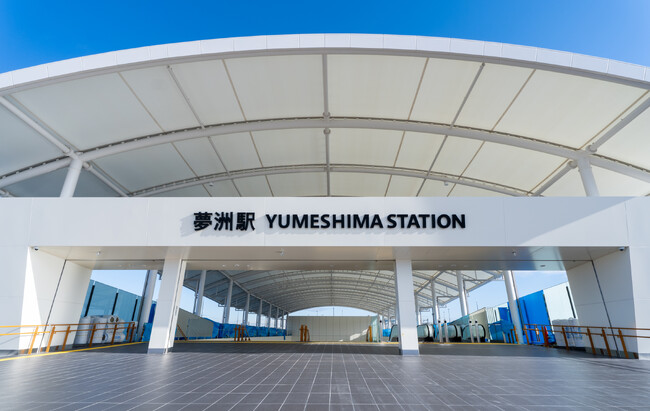 大阪・関西万博の最寄り駅「夢洲駅」の膜屋根を施工