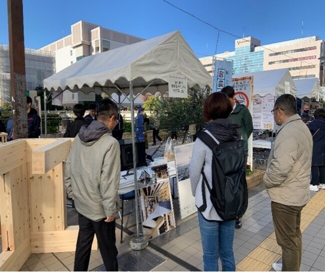 木質耐震シェルター70K　自治体イベントにて展示