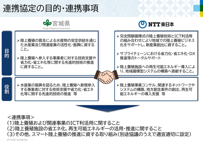 宮城県と東日本電信電話株式会社がスマート陸上養殖の普及に関する連携協定を締結