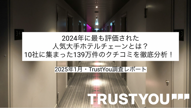 2024年に最も人気だった大手ホテルチェーン発表！139万件のクチコミ分析レポートを無料公開