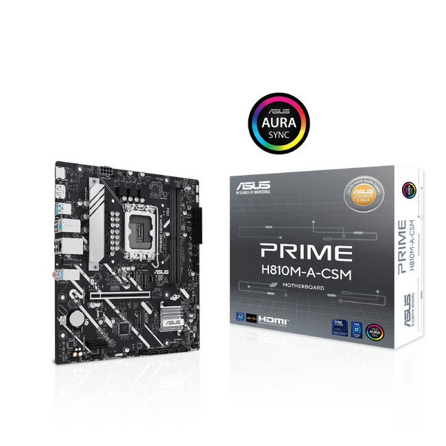 ASUSより、intel LGA 1851対応のH810チップセット搭載MicroATXマザーボード「PRIME H810M-A-CSM」を発表