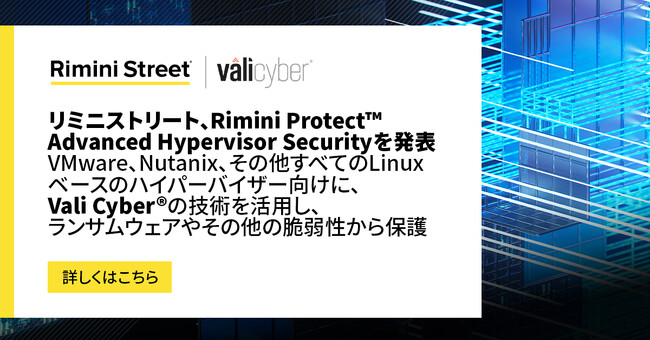 リミニストリート、Rimini Protect(TM) Advanced Hypervisor Securityを発表