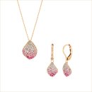 K18PGピンクサファイア ダイヤモンド ネックレス、ピアス K18PGピンクサファイア ダイヤモンド ネックレス、ピアス