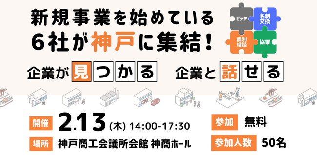 【参加者募集】官民連携で課題解決を図る「ひょうごTECHイノベーションプロジェクト」採択企業がピッチ＆商談イベントに登壇