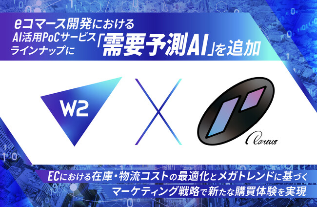Portus AIと、最先端ECプラットフォームを展開するＷ２が、AIを活用した需要予測技術の分野で協業を開始！