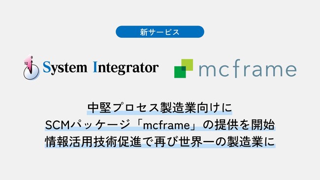 中堅プロセス製造業向けにSCMパッケージ「mcframe」の提供を開始。