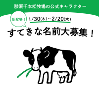 那須千本松牧場の公式キャラクター名を募集します！～おかあさん牛にぴったりの素敵な名前を大募集～
