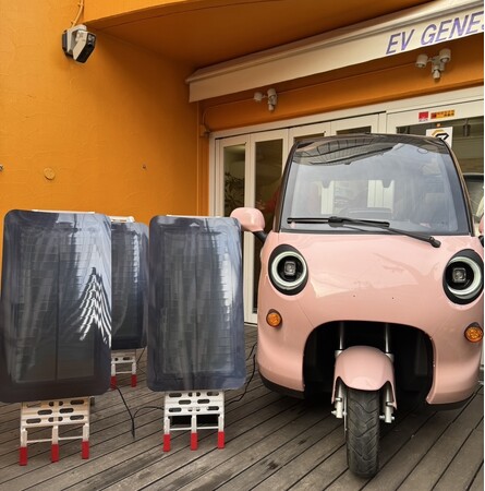 世界初!小型EV三輪電配車を利用した「小さな小さな発電所」を発表