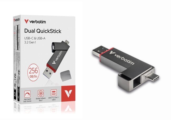 【Verbatim】バーベイタム スティック型SSD Dual QuickStick（128GB/256GB/512GB/1TB）発売
