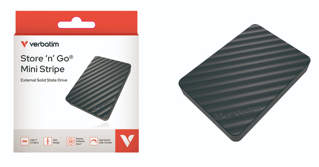 【Verbatim】バーベイタム 超小型SSD Store 'n 'Go Mini Stripe（512GB/1TB/2TB/4TB）発売