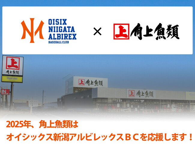 【角上魚類】オイシックス新潟アルビレックスBC　オフィシャルスポンサーになりました