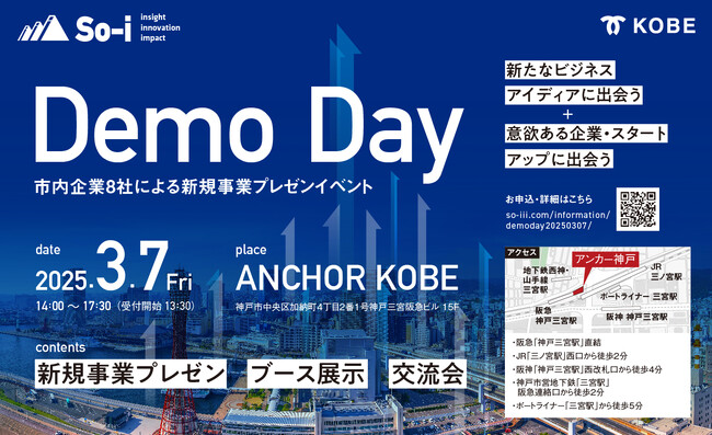【神戸市 × Be Next KOBE】Kobe Business Program「So-I」　神戸市内企業8社の新規事業創出に向けたプレゼンイベント「Demo Day」開催