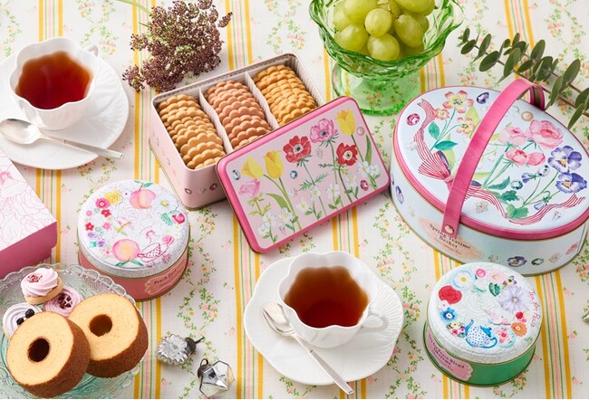【Afternoon Tea】お花のアートで彩る「春色のティータイムギフト」が新登場！数量限定のオリジナル “国産紅茶” や、３種の味わいを楽しむ “バターサブレ缶” など