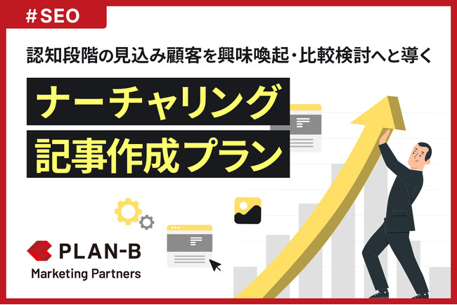 認知段階の見込み顧客を興味喚起・比較検討へと導く「ナーチャリング記事作成プラン」を提供開始