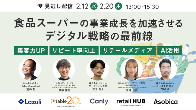 【売上最大化×業務効率化】「食品スーパーの事業成長を加速させるデジタル戦略の最前線」セミナーを無料配信！