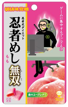 神鋼環境ソリューションの独自素材「金のユーグレナ(R)」入り「忍者めし無双 もも」がUHA味覚糖株式会社より全国のコンビニにて発売開始