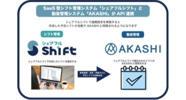 SaaS型シフト管理サービス『シェアフルシフト』、勤怠管理システム「AKASHI」との連携を開始〜勤怠管理業務の工数削減、省力化をサポート〜 SaaS型シフト管理サービス『シェアフルシフト』、勤怠管理システム「AKASHI」との連携を開始〜勤怠管理業務の工数削減、省力化をサポート〜