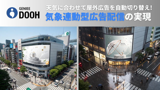 天気に合わせて屋外広告を自動切り替え!気象データを活用した新機能をリリース