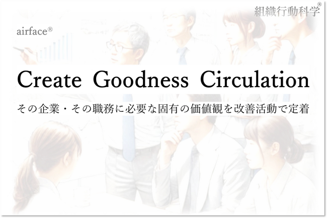 airface(R)「Create Goodness Circulation」 チームでの改善活動を通じた価値観の定着で、企業の持続可能な成長を実現：組織行動科学(R)