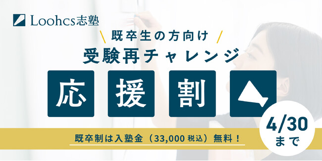 「憧れの大学へ、もう一度挑戦！」AO・総合型選抜専門のLoohcs志塾が既卒生向け特別キャンペーンを実施
