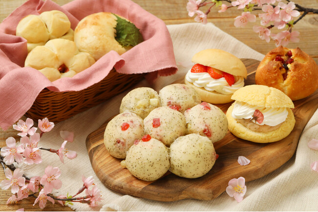 【春限定】京都の老舗ベーカリー「グランディール」より、お花見やピクニックにもぴったりな『黄金の桜メロンサンド』や『米粉の桜あんぱん』など春の訪れを感じる新作パンが新登場！